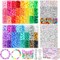 4200-Piece Pony Beads Bracelet Making Kit – 48 Colors Rainbow Kandi Beads with Letter & Number Beads, 20m Elastic Strings for DIY Jewelry & Friendship Bracelets